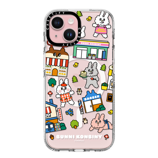 Bunni Konbiny x CASETiFY iPhone 15 ケース クリア クリア ケース MagSafe対応 BUNNI TOWN