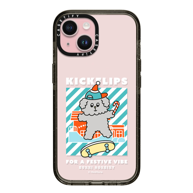 Bunni Konbiny x CASETiFY iPhone 15 ケース ブラック インパクトケース KANINA'S MERRY SKATE