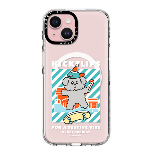 Bunni Konbiny x CASETiFY iPhone 15 ケース クリア クリア ケース MagSafe対応 KANINA'S MERRY SKATE