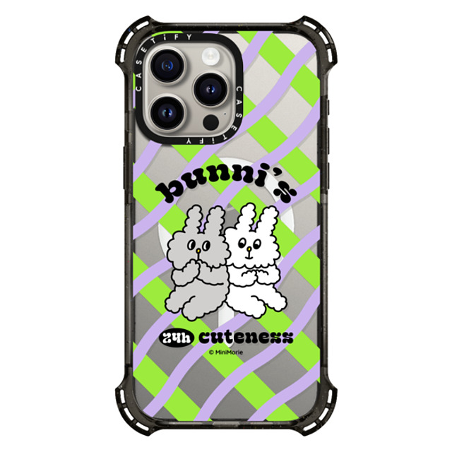 Bunni Konbiny x CASETiFY iPhone 15 Pro Max Case Bunny,Animal Black バウンスケース 24H CUTENESS Back to School Bunni Konbiny x CASETiFY iPhone 15 Pro Max Case Bunny,Animal Black バウンスケース 24H CUTENESS Back to School