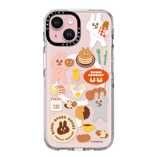 Bunni Konbiny x CASETiFY iPhone 15 ケース Bunny,Animal クリア クリア ケース MagSafe対応 BUNNI BAKES Back to School Bunni Konbiny x CASETiFY iPhone 15 ケース Bunny,Animal クリア クリア ケース MagSafe対応 BUNNI BAKES Back to School