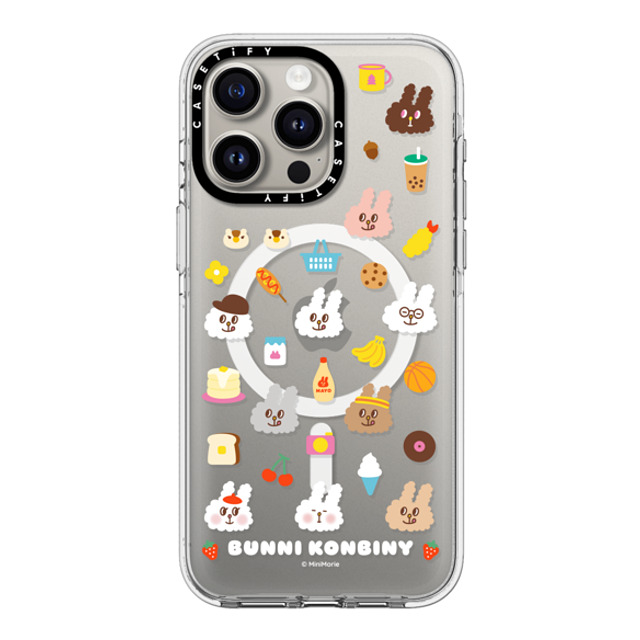 Bunni Konbiny x CASETiFY iPhone 15 Pro Max ケース クリア クリア ケース MagSafe対応 FLUFFY BUNNI FRIENDS