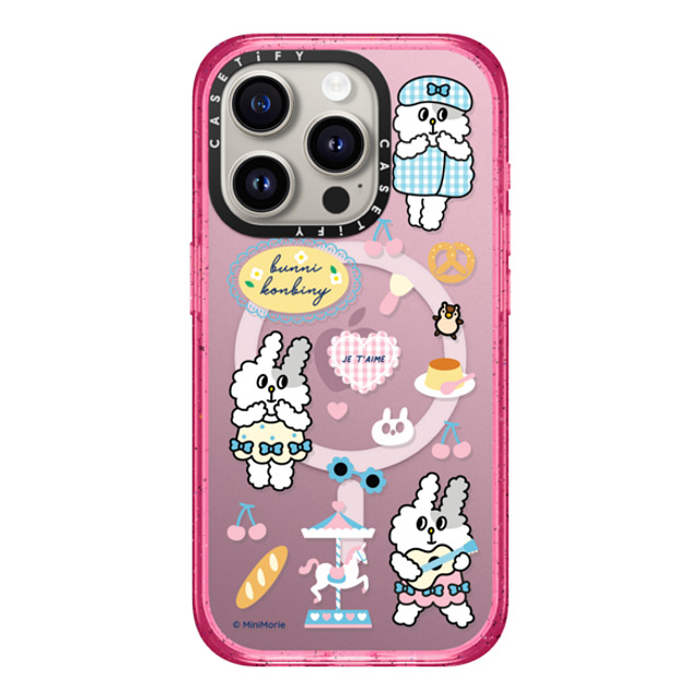 Bunni Konbiny x CASETiFY iPhone 15 Pro Case Bunny,Animal Pink Fizz Impact Case MagSafe Compatible JE T'AIME JOMI Back to School Bunni Konbiny x CASETiFY iPhone 15 Pro Case Bunny,Animal Pink Fizz Impact Case MagSafe Compatible JE T'AIME JOMI Back to School