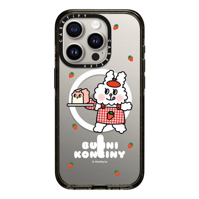 Bunni Konbiny x CASETiFY iPhone 15 Pro ケース ブラック インパクトケース MagSafe対応 BAKING FUN