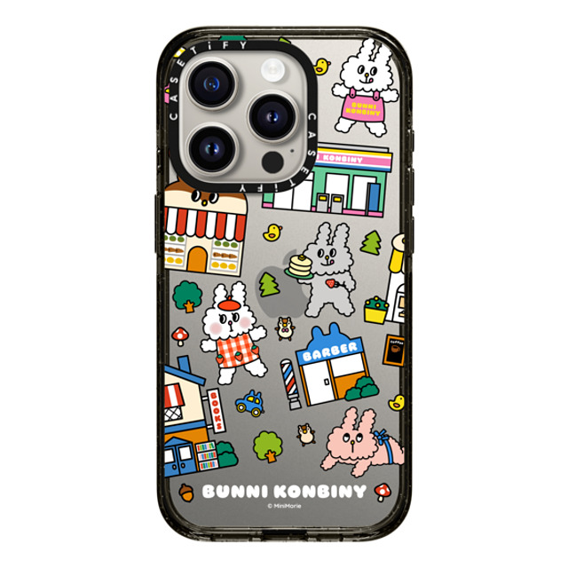 Bunni Konbiny x CASETiFY iPhone 15 Pro ケース ブラック インパクトケース BUNNI TOWN