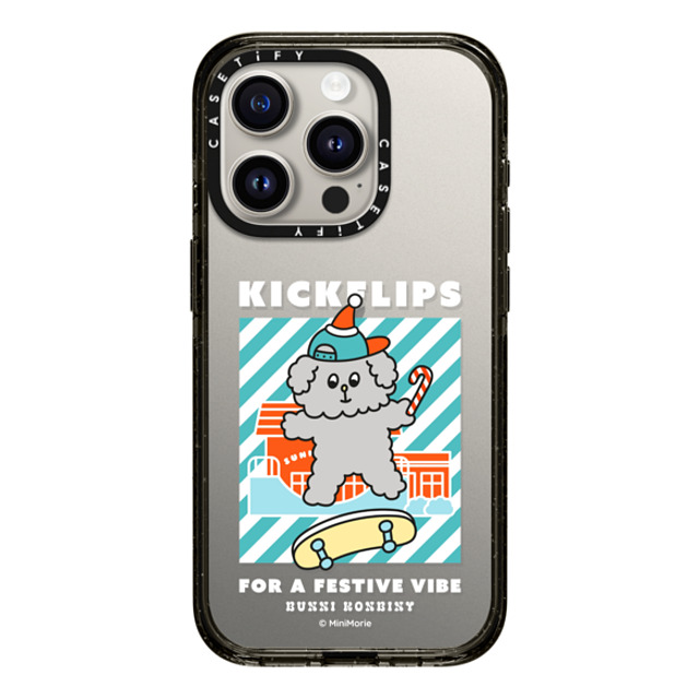 Bunni Konbiny x CASETiFY iPhone 15 Pro ケース ブラック インパクトケース KANINA'S MERRY SKATE