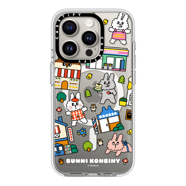 Bunni Konbiny x CASETiFY iPhone 15 Pro ケース クリア クリア ケース MagSafe対応 BUNNI TOWN