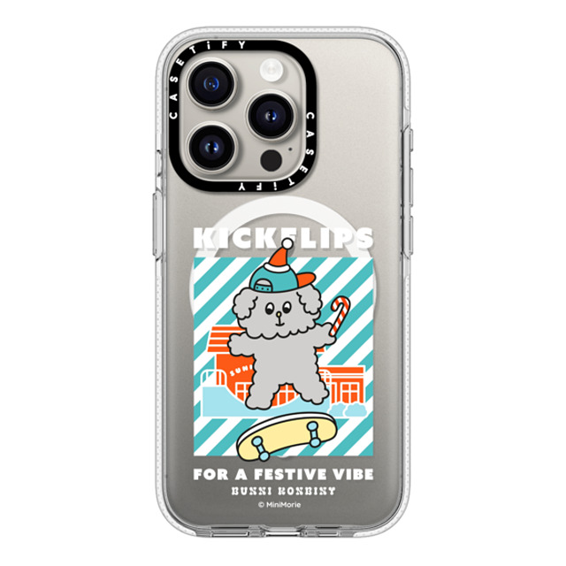 Bunni Konbiny x CASETiFY iPhone 15 Pro ケース クリア クリア ケース MagSafe対応 KANINA'S MERRY SKATE