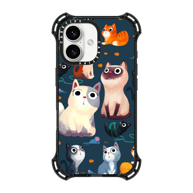 The Little Red House x CASETiFY iPhone 16 Case Black バウンスケース Cat Cover The Little Red House x CASETiFY iPhone 16 Case Black バウンスケース Cat Cover