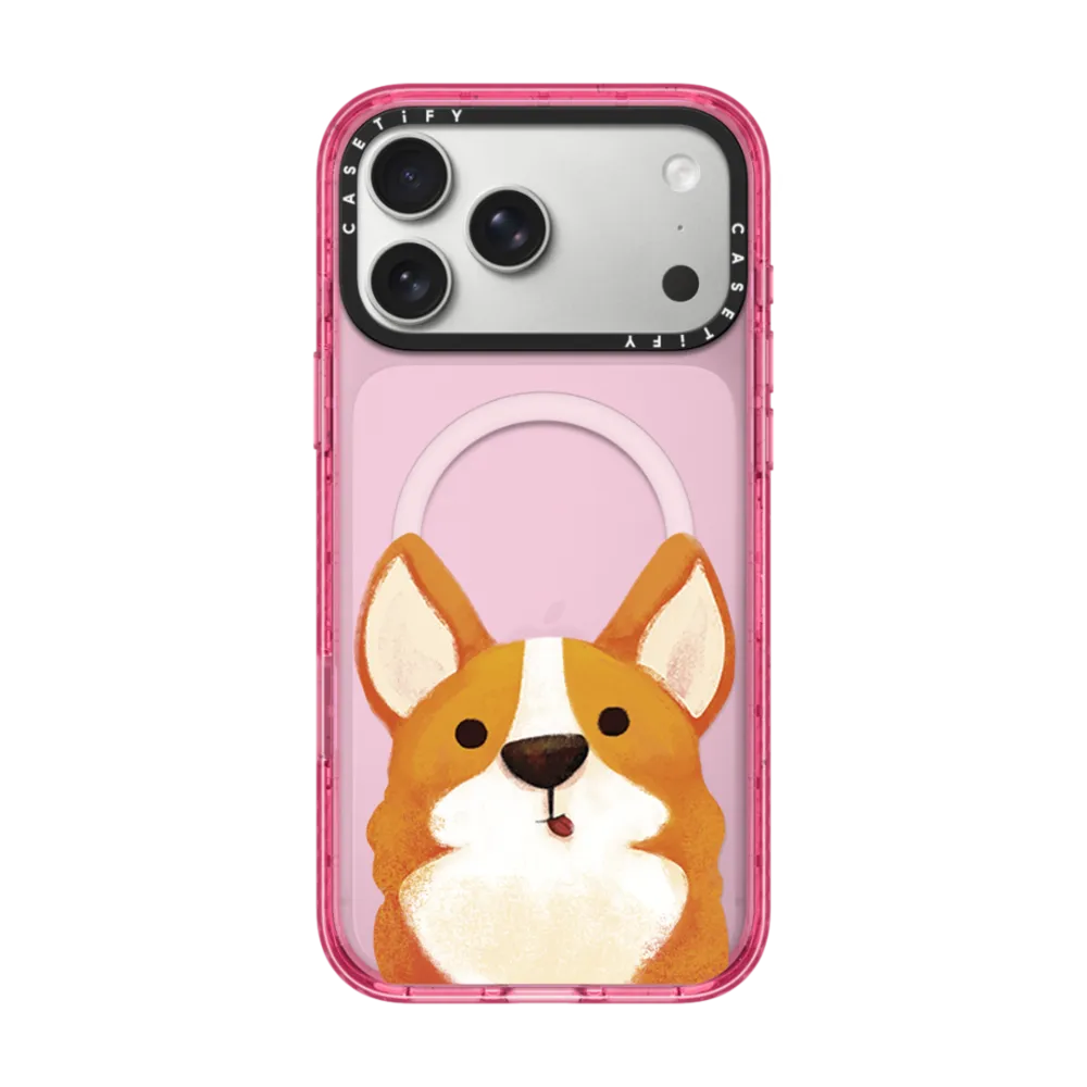 Impact iPhone 17 Pro Max Case MagSafe Compatible - Happy Corgi