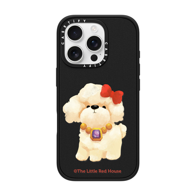 The Little Red House x CASETiFY iPhone 16 Pro Case Cat,Animal Matte Black Impact Case MagSafe Compatible Lovely Poodle Back to School The Little Red House x CASETiFY iPhone 16 Pro Case Cat,Animal Matte Black Impact Case MagSafe Compatible Lovely Poodle Back to School