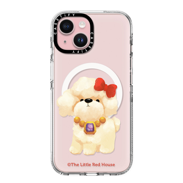 The Little Red House x CASETiFY iPhone 15 Case Cat,Animal クリア クリア ケース MagSafe対応 Lovely Poodle Back to School The Little Red House x CASETiFY iPhone 15 Case Cat,Animal クリア クリア ケース MagSafe対応 Lovely Poodle Back to School