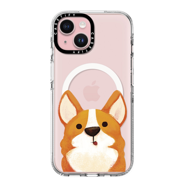The Little Red House x CASETiFY iPhone 15 Case Cat,Animal Clear Clear Case MagSafe Compatible Happy Corgi Father's Day The Little Red House x CASETiFY iPhone 15 Case Cat,Animal Clear Clear Case MagSafe Compatible Happy Corgi Father's Day