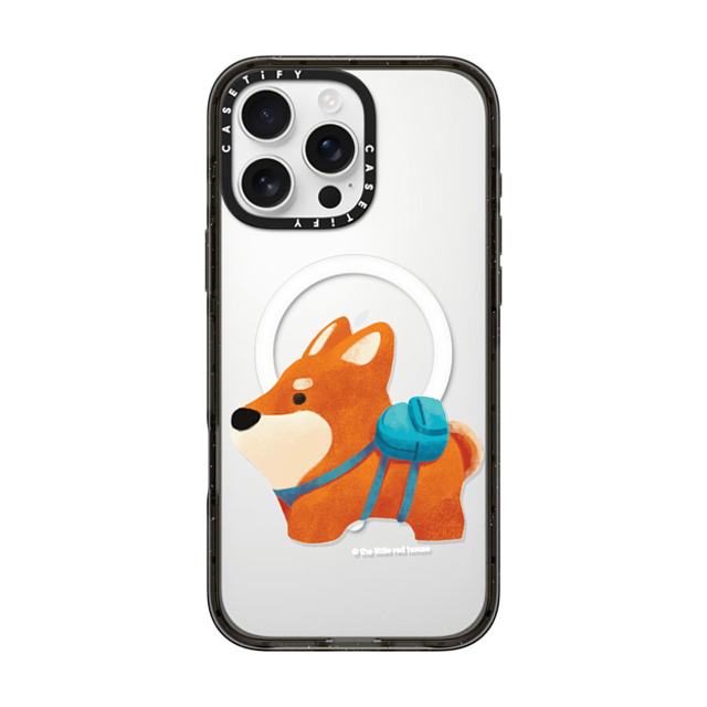 The Little Red House x CASETiFY iPhone 16 Pro Max Case Dog,Cartoon Black Impact Case MagSafe Compatible Shiba Father's Day The Little Red House x CASETiFY iPhone 16 Pro Max Case Dog,Cartoon Black Impact Case MagSafe Compatible Shiba Father's Day