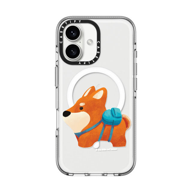 The Little Red House x CASETiFY iPhone 16 Case Dog,Cartoon Clear Clear Case MagSafe Compatible Shiba Father's Day The Little Red House x CASETiFY iPhone 16 Case Dog,Cartoon Clear Clear Case MagSafe Compatible Shiba Father's Day