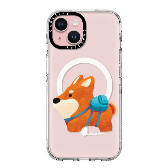 The Little Red House x CASETiFY iPhone 15 ケース Dog,Cartoon クリア クリア ケース MagSafe対応 Shiba Back to School The Little Red House x CASETiFY iPhone 15 ケース Dog,Cartoon クリア クリア ケース MagSafe対応 Shiba Back to School