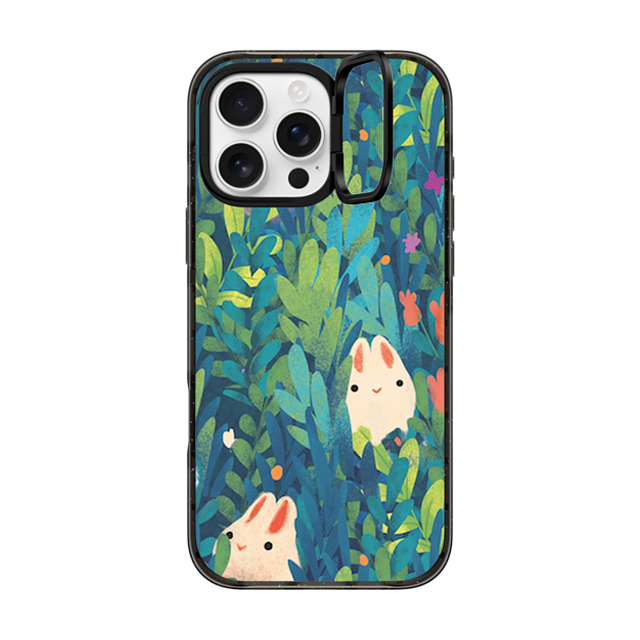 The Little Red House x CASETiFY iPhone 16 Pro Max Case Floral,Bunny Black インパクトリングスタンドケース MagSafe対応 Spring Time Bunnies Father's Day The Little Red House x CASETiFY iPhone 16 Pro Max Case Floral,Bunny Black インパクトリングスタンドケース MagSafe対応 Spring Time Bunnies Father's Day