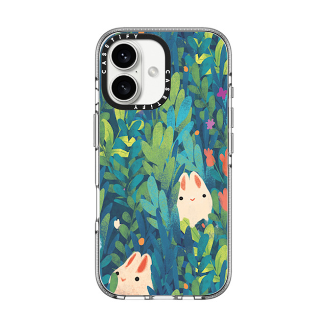The Little Red House x CASETiFY iPhone 16 Case Floral,Bunny Clear Clear Case MagSafe Compatible Spring Time Bunnies Father's Day The Little Red House x CASETiFY iPhone 16 Case Floral,Bunny Clear Clear Case MagSafe Compatible Spring Time Bunnies Father's Day