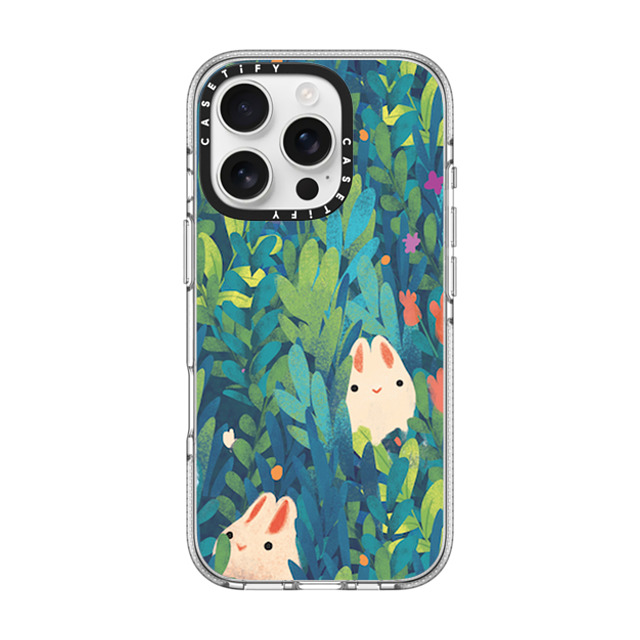 The Little Red House x CASETiFY iPhone 16 Pro ケース Floral,Bunny クリア クリア ケース MagSafe対応 Spring Time Bunnies Father's Day The Little Red House x CASETiFY iPhone 16 Pro ケース Floral,Bunny クリア クリア ケース MagSafe対応 Spring Time Bunnies Father's Day