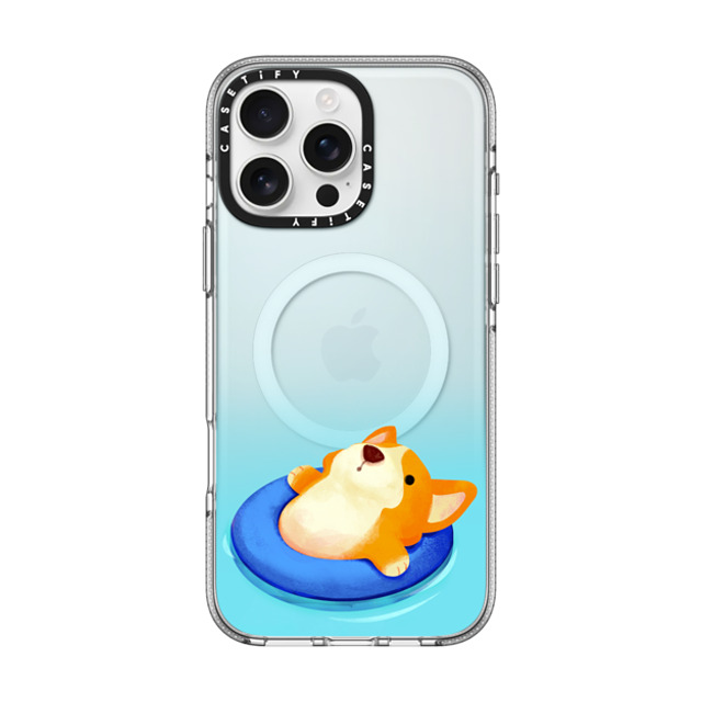 The Little Red House x CASETiFY iPhone 16 Pro Max ケース Dog,Cartoon クリア クリア ケース MagSafe対応 Relex Corgi Back to School The Little Red House x CASETiFY iPhone 16 Pro Max ケース Dog,Cartoon クリア クリア ケース MagSafe対応 Relex Corgi Back to School