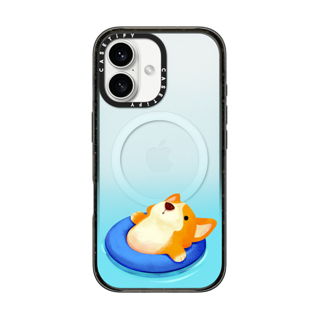 The Little Red House x CASETiFY iPhone 16 ケース Dog,Cartoon ブラック インパクトケース MagSafe対応 Relex Corgi Back to School The Little Red House x CASETiFY iPhone 16 ケース Dog,Cartoon ブラック インパクトケース MagSafe対応 Relex Corgi Back to School