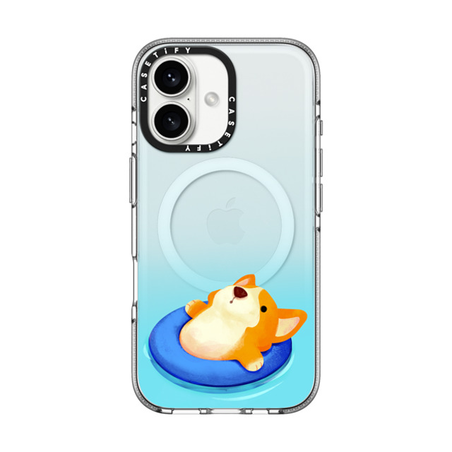 The Little Red House x CASETiFY iPhone 16 ケース Dog,Cartoon クリア クリア ケース MagSafe対応 Relex Corgi Back to School The Little Red House x CASETiFY iPhone 16 ケース Dog,Cartoon クリア クリア ケース MagSafe対応 Relex Corgi Back to School