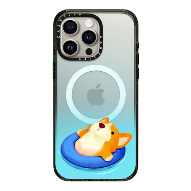 The Little Red House x CASETiFY iPhone 15 Pro Max Case Dog,Cartoon ブラック インパクトケース MagSafe対応 Relex Corgi Mother's Day The Little Red House x CASETiFY iPhone 15 Pro Max Case Dog,Cartoon ブラック インパクトケース MagSafe対応 Relex Corgi Mother's Day