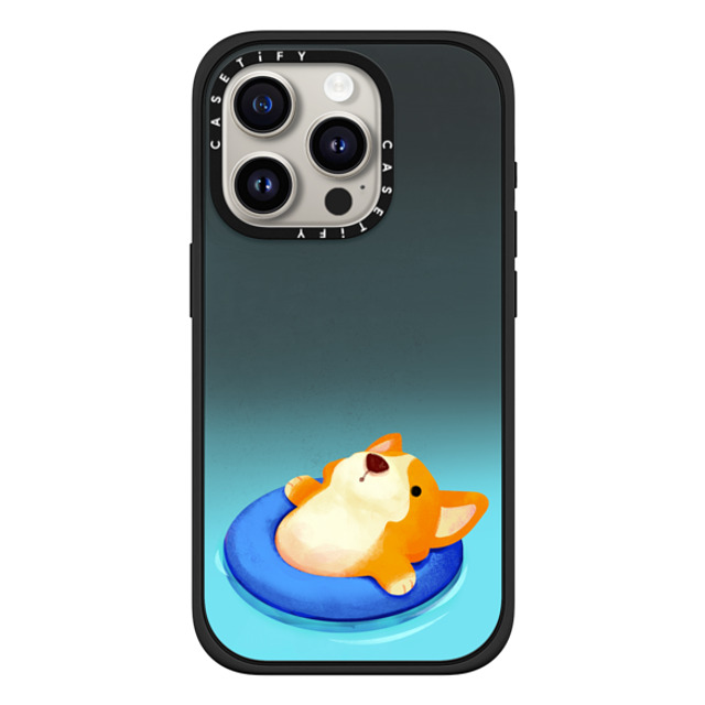 The Little Red House x CASETiFY iPhone 15 Pro ケース Dog,Cartoon マットブラック インパクトケース MagSafe対応 Relex Corgi Back to School The Little Red House x CASETiFY iPhone 15 Pro ケース Dog,Cartoon マットブラック インパクトケース MagSafe対応 Relex Corgi Back to School