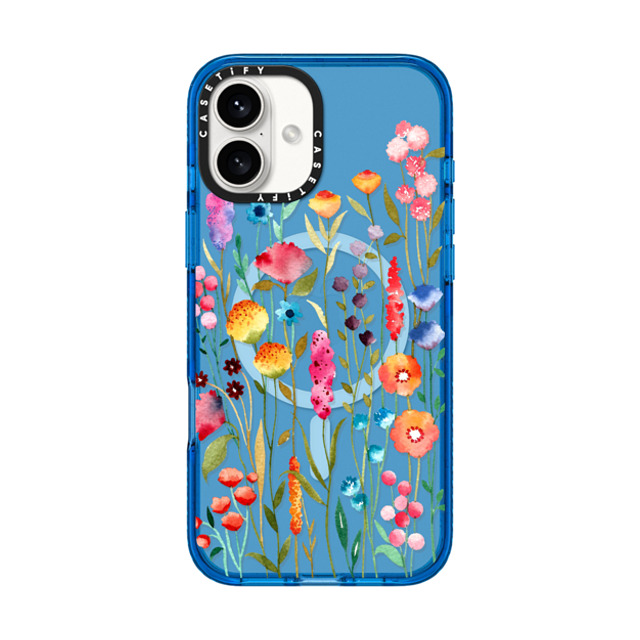 Sison Designs x CASETiFY iPhone 16 Plus ケース スカイブルー インパクトケース MagSafe対応 Jardin De Fleurs 1 phone case