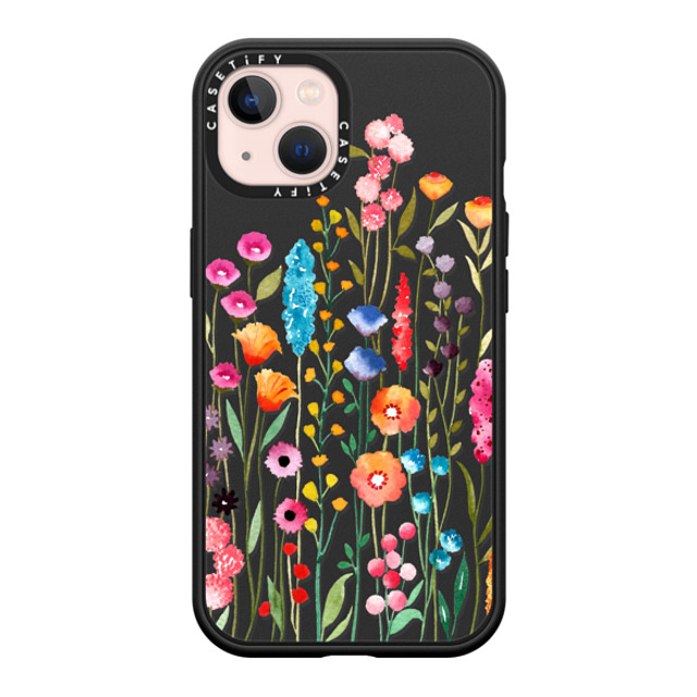 Sison Designs x CASETiFY iPhone 13 ケース マットブラック インパクトケース MagSafe対応 Jardin De Fleurs 2 phone case