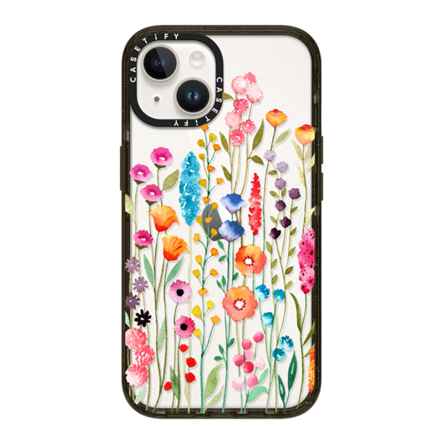 Sison Designs x CASETiFY iPhone 14 ケース ブラック インパクトケース Jardin De Fleurs 2 phone case