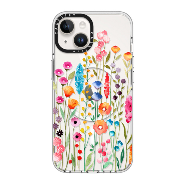 Sison Designs x CASETiFY iPhone 14 ケース クリア クリア ケース MagSafe対応 Jardin De Fleurs 2 phone case