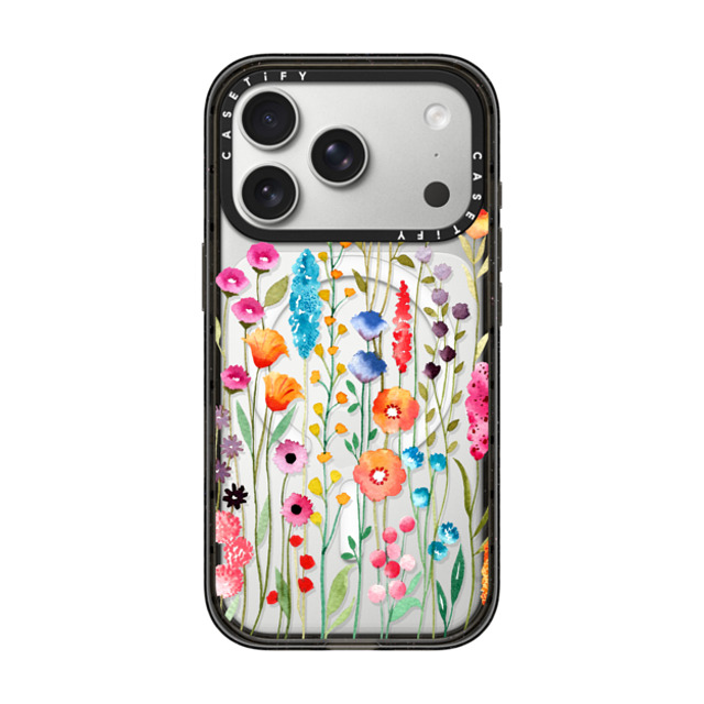 Sison Designs x CASETiFY iPhone 17 Pro ケース Floral,Fine Art ブラック インパクトケース MagSafe対応 Jardin De Fleurs 2 phone case