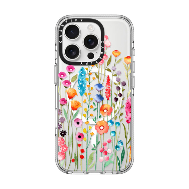 Sison Designs x CASETiFY iPhone 16 Pro ケース クリア クリア ケース MagSafe対応 Jardin De Fleurs 2 phone case