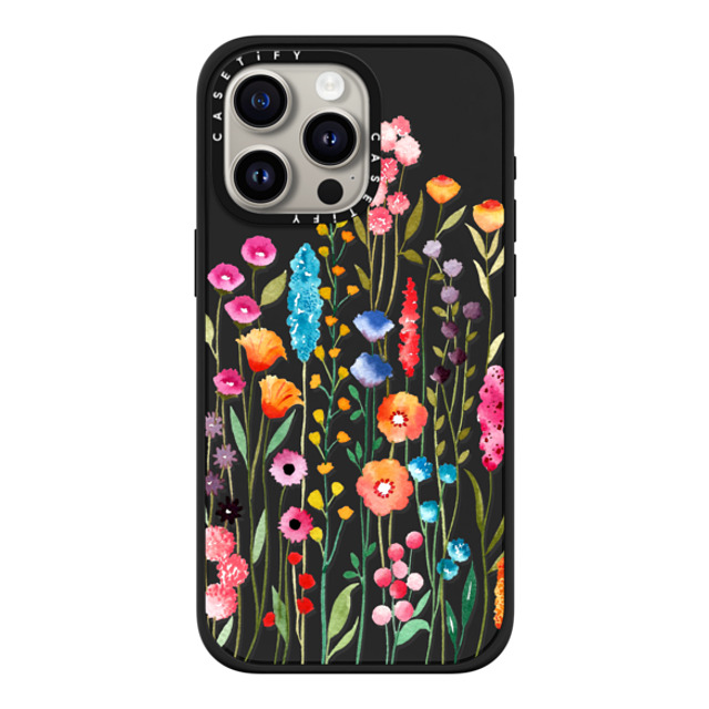 Sison Designs x CASETiFY iPhone 15 Pro Max ケース マットブラック インパクトケース MagSafe対応 Jardin De Fleurs 2 phone case