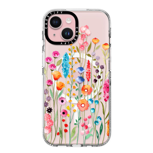 Sison Designs x CASETiFY iPhone 15 ケース クリア クリア ケース MagSafe対応 Jardin De Fleurs 2 phone case