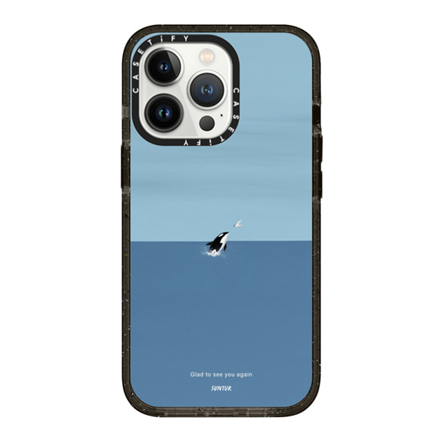 Suntur x CASETiFY iPhone 13 Pro �P�[�X �u���b�N �C���p�N�g�P�[�X MagSafe�Ή� Glad to see you again