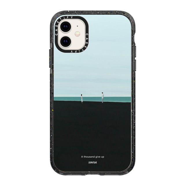 Suntur x CASETiFY iPhone 11 ケース ブラック インパクトケース A thousand give up