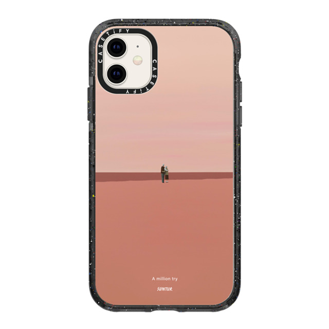 Suntur x CASETiFY iPhone 11 ケース ブラック インパクトケース A million try