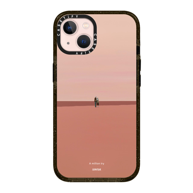 Suntur x CASETiFY iPhone 13 ケース ブラック インパクトケース A million try