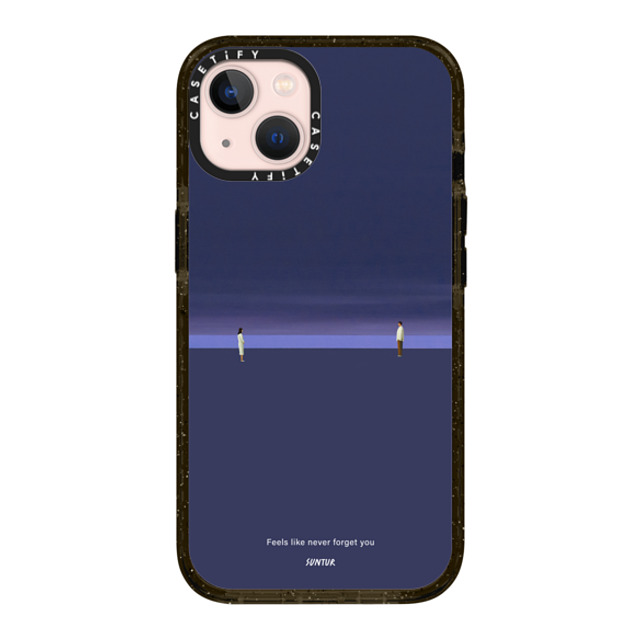 Suntur x CASETiFY iPhone 13 ケース ブラック インパクトケース Feels like never forget you