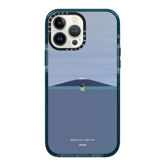 Suntur x CASETiFY iPhone 13 Pro Max Case Pacific Blue Impact Case Right person right time Suntur x CASETiFY iPhone 13 Pro Max Case Pacific Blue Impact Case Right person right time