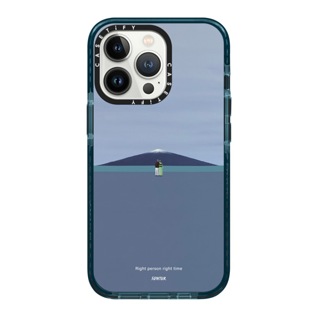 Suntur x CASETiFY iPhone 13 Pro ケース Pacific Blue インパクトケース Right person right time