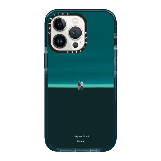 Suntur x CASETiFY iPhone 13 Pro ケース Pacific Blue インパクトケース Lucky we found