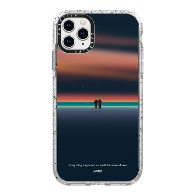 Suntur x CASETiFY iPhone 11 Pro Max ケース フロスト インパクトケース Everything happened on earth because of love