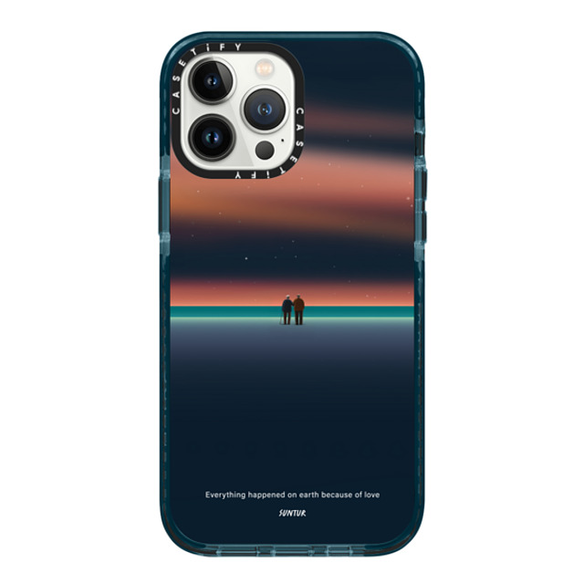 Suntur x CASETiFY iPhone 13 Pro Max Case Pacific Blue Impact Case Everything happened on earth because of love Suntur x CASETiFY iPhone 13 Pro Max Case Pacific Blue Impact Case Everything happened on earth because of love