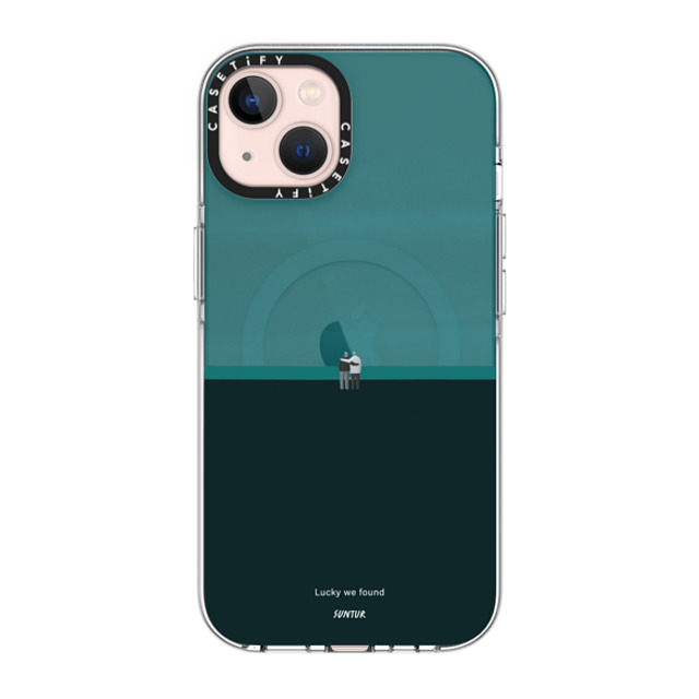 Suntur x CASETiFY iPhone 13 ケース クリア クリア ケース MagSafe対応 Lucky we found