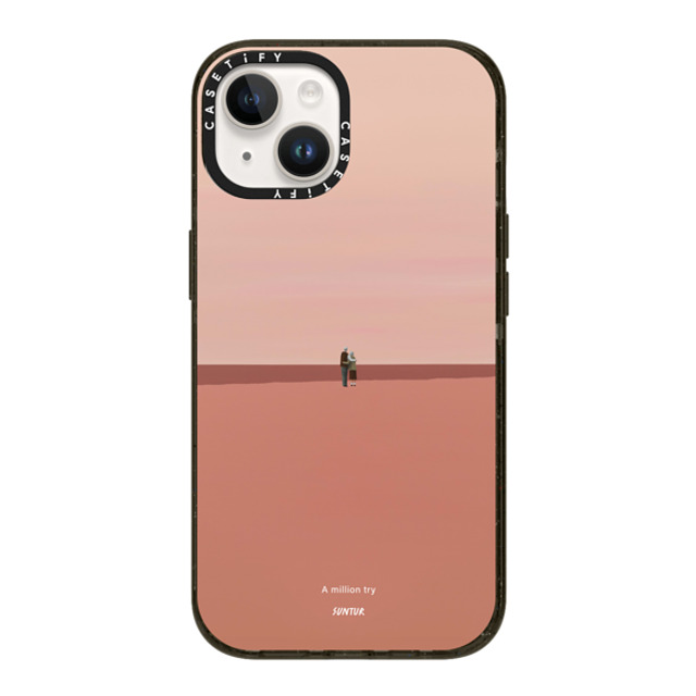 Suntur x CASETiFY iPhone 14 ケース ブラック インパクトケース A million try