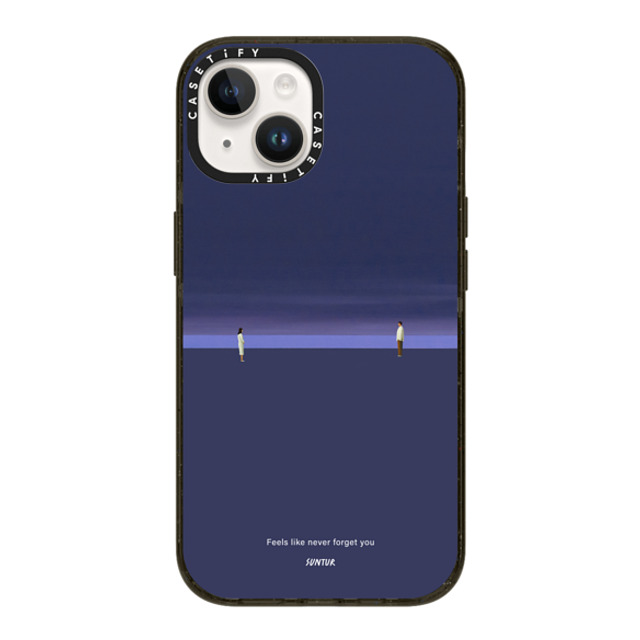 Suntur x CASETiFY iPhone 14 ケース ブラック インパクトケース MagSafe対応 Feels like never forget you