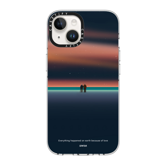 Suntur x CASETiFY iPhone 14 ケース クリア クリア ケース MagSafe対応 Everything happened on earth because of love